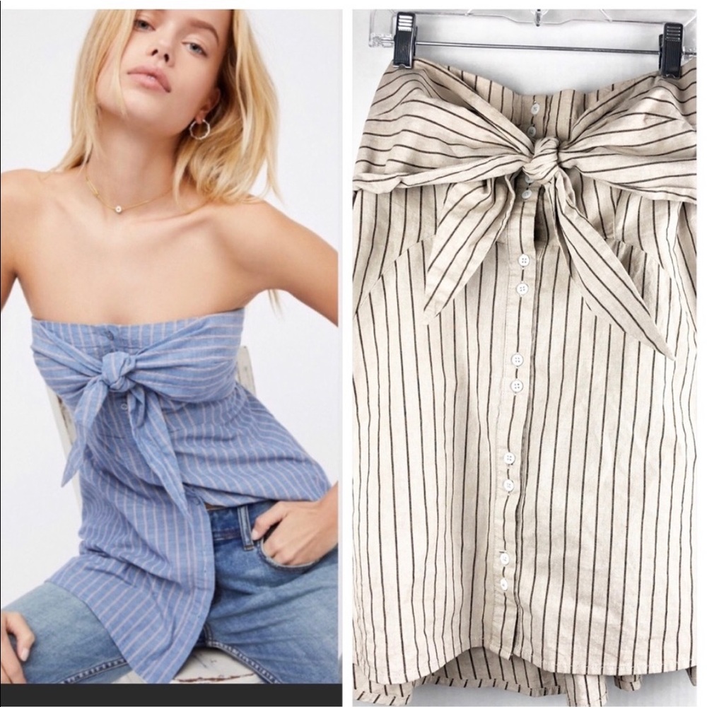Free People Heartbreaker Stripe tube top XS